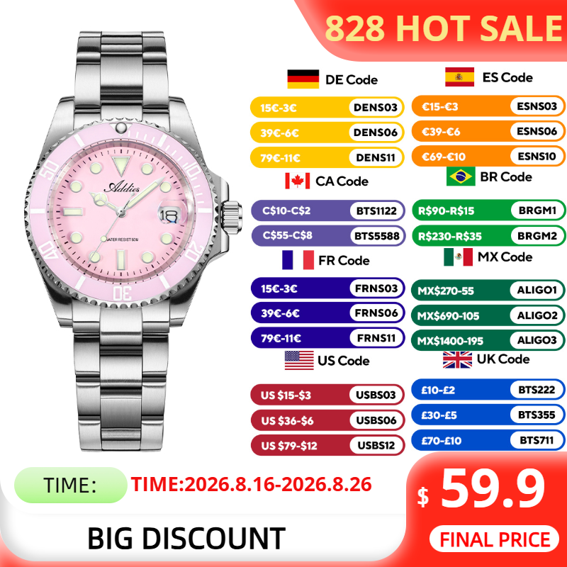 Luxury Ceramic Watch - ADDIES 36mm 50m Waterproof Women's Watches
