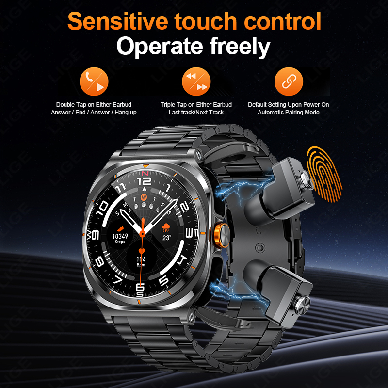 LIGE 2025 Watch Wireless Earph - đánh giá và giá Smartwatch Running Watches For Men