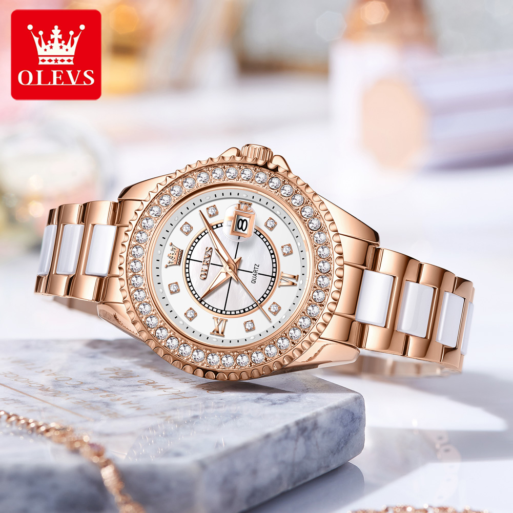 OLEVS 3685 Luxury Women's Watc - đánh giá và giá Luxury Ceramic Watch