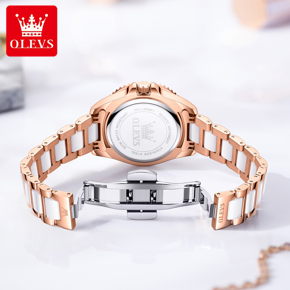 OLEVS 3685 Luxury Women's Watc - đánh giá và giá Luxury Ceramic Watch
