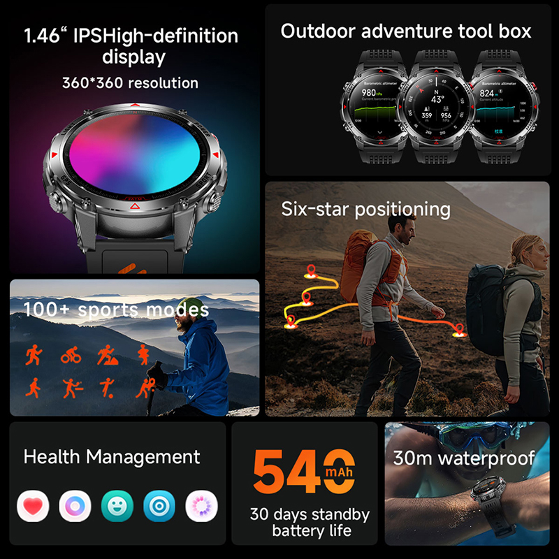 T-Rex 3 Built-in Dual-band GPS - đánh giá và giá Altimeter Compass Watch