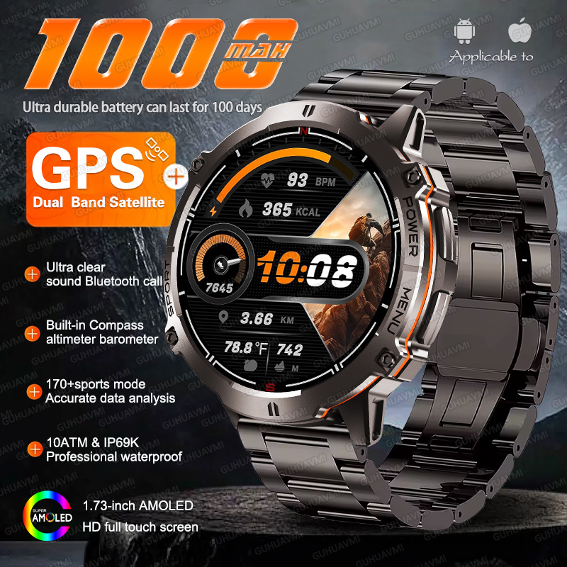 NEW TANK X3 Military 1000mAh G - đánh giá và giá Altimeter Compass Watch
