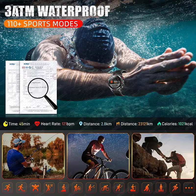Military 540mAh GPS Smart Watc - đánh giá và giá Altimeter Compass Watch