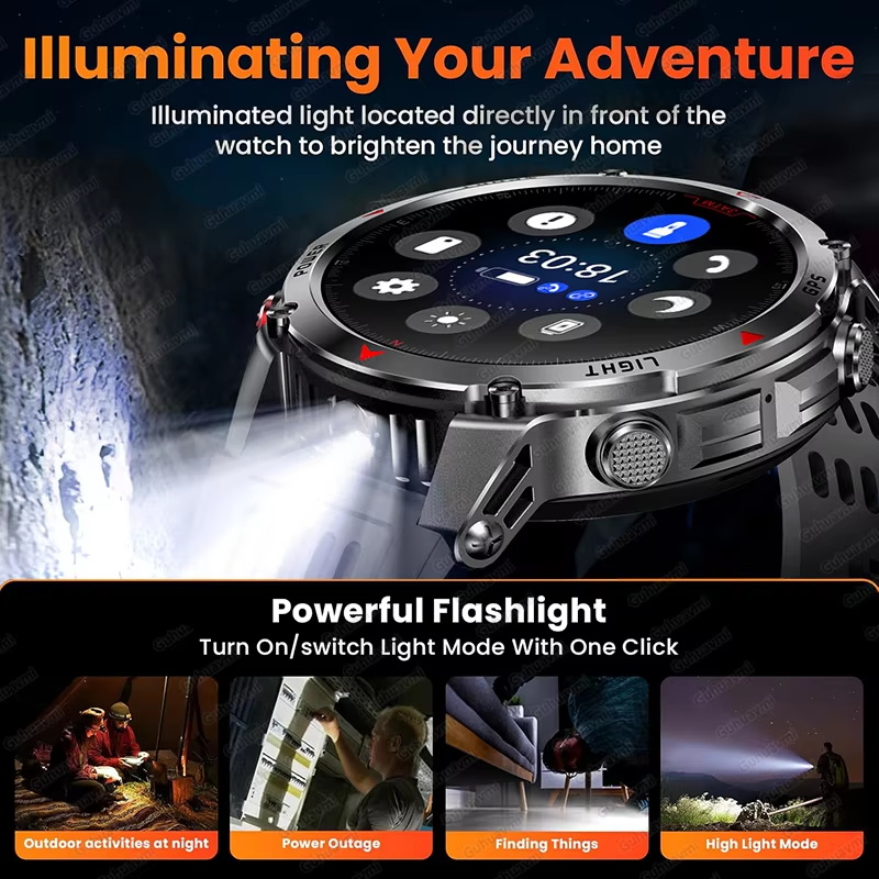 Military 540mAh GPS Smart Watc - đánh giá và giá Altimeter Compass Watch