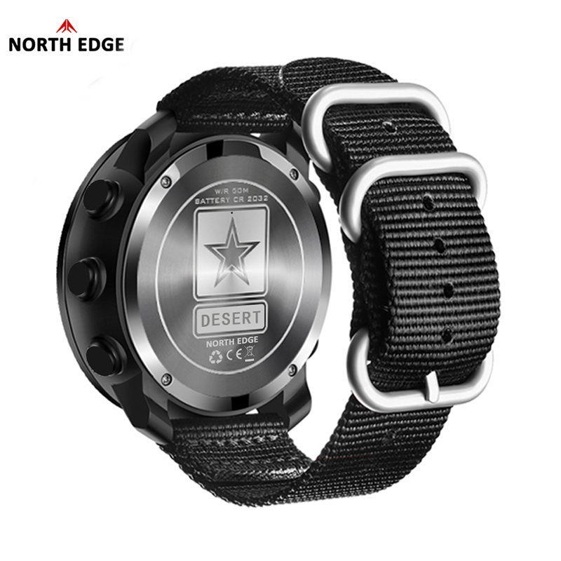 NORTH EDGE DESERT Men Digital  - đánh giá và giá Altimeter Compass Watch