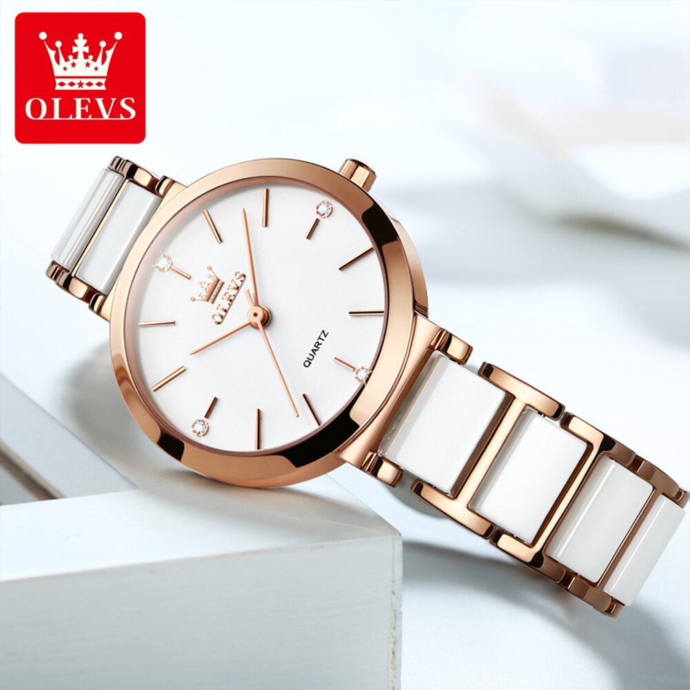 OLEVS Fashion Women Watches Re - đánh giá và giá Luxury Ceramic Watch